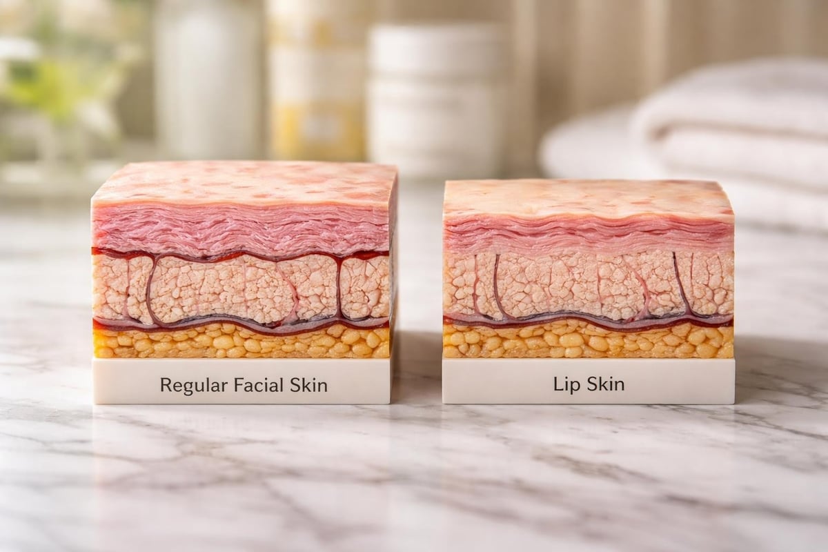 Lip skin structure comparison