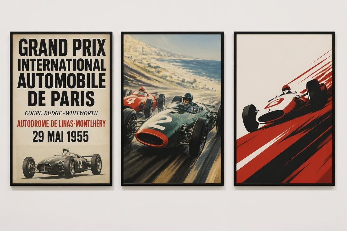 Evolution of Formula One poster styles