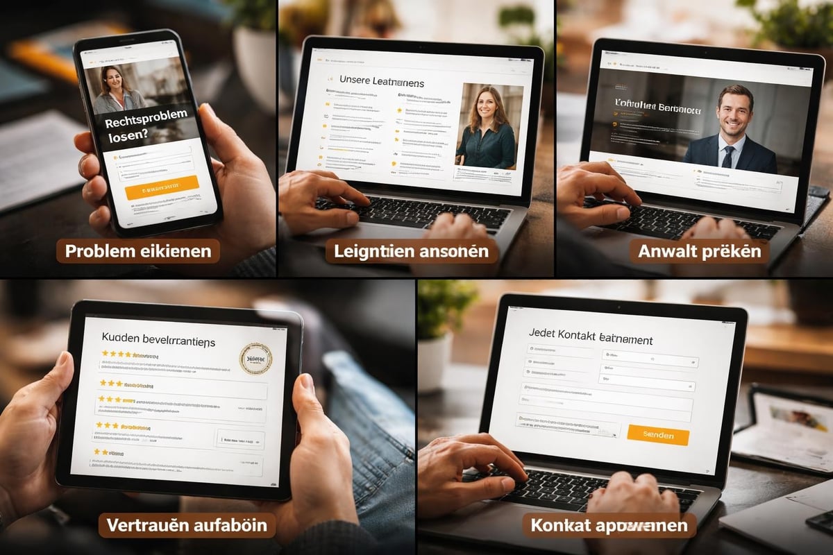 User journey on law firm website