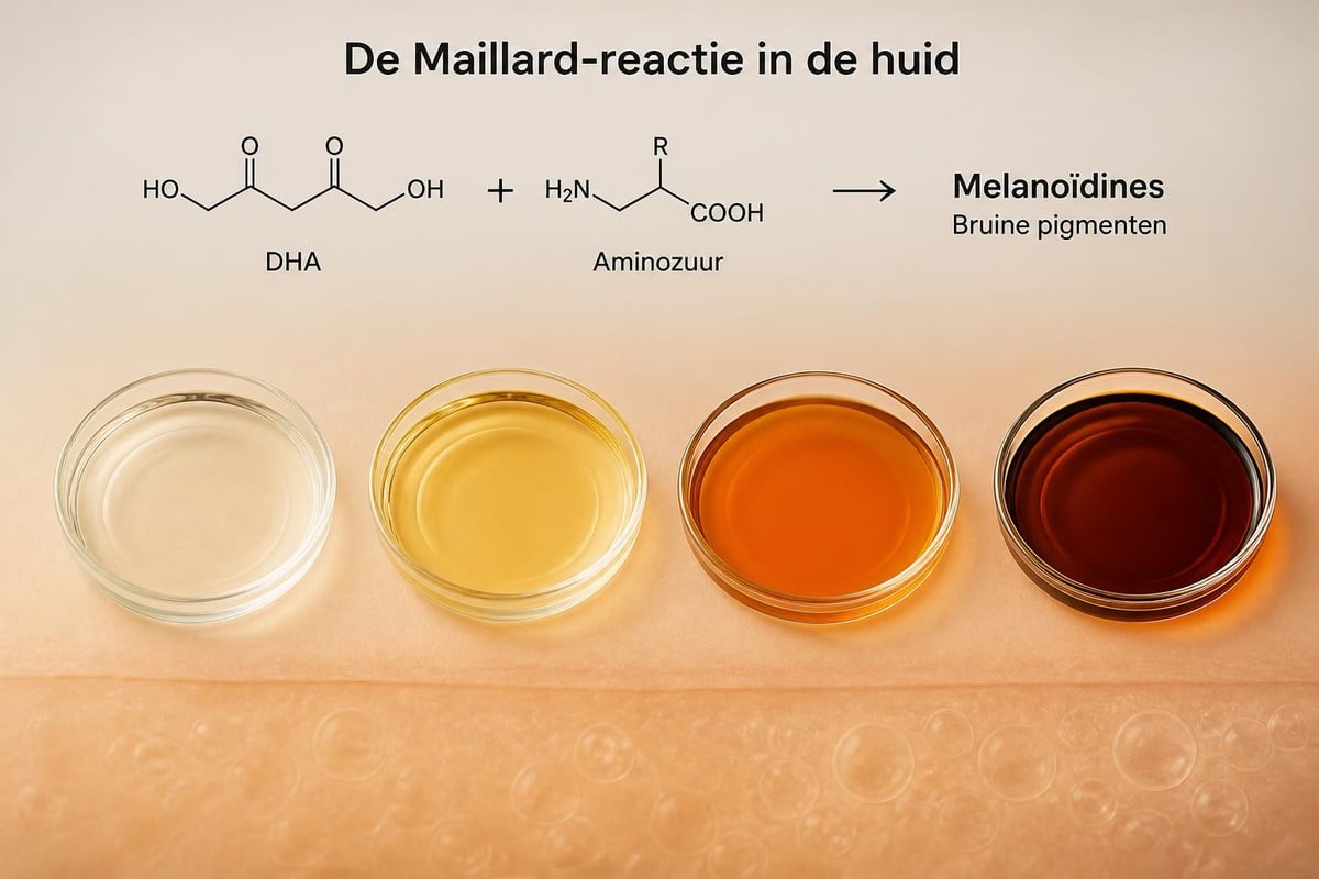 DHA moleculen reageren met aminozuren