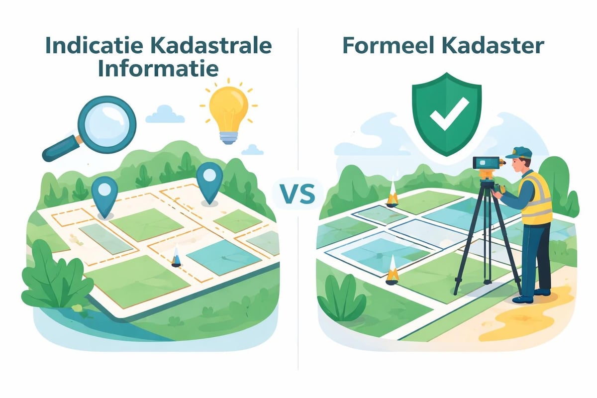 Verschil tussen indicatieve en formele kadastrale informatie