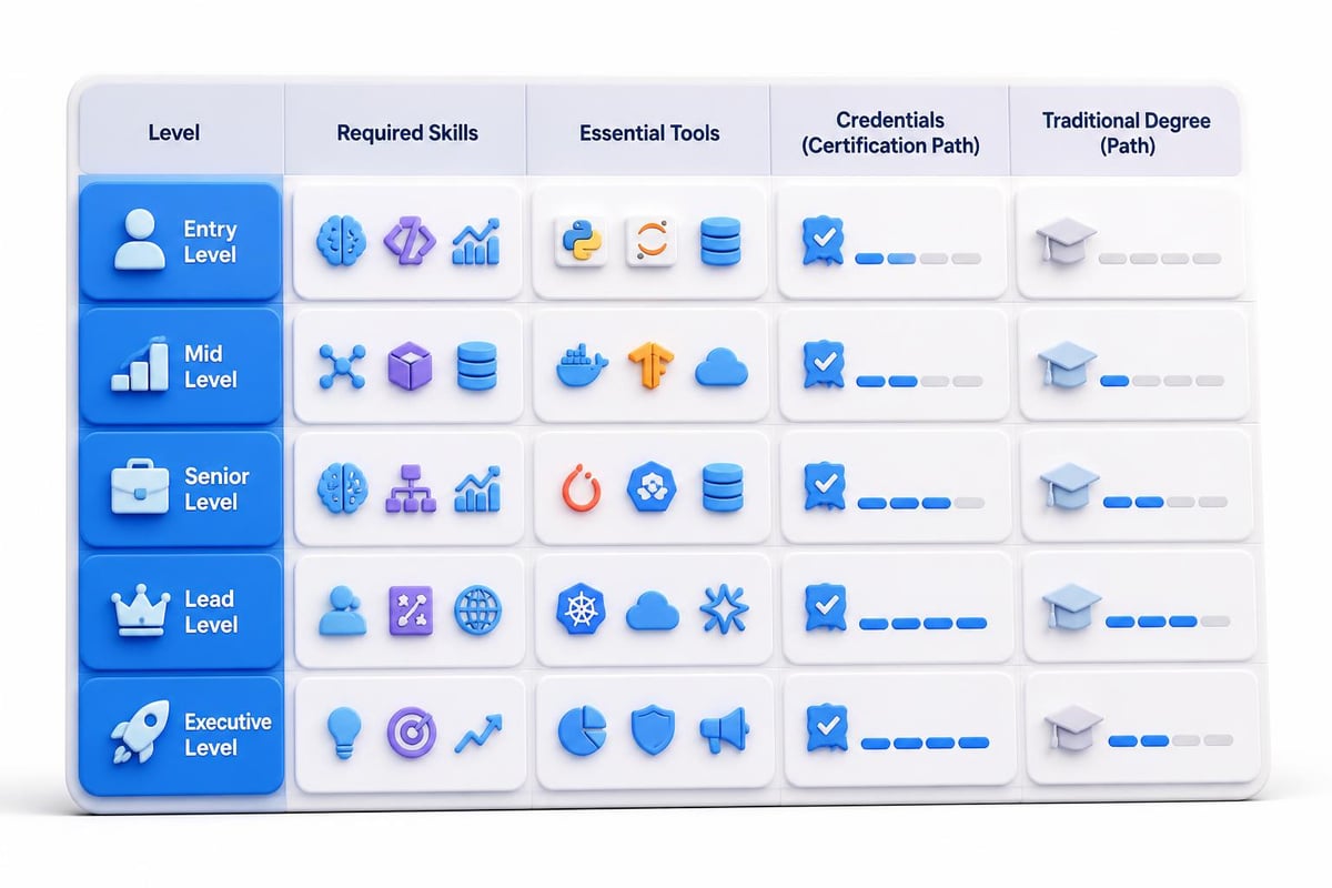 AI skill requirements matrix