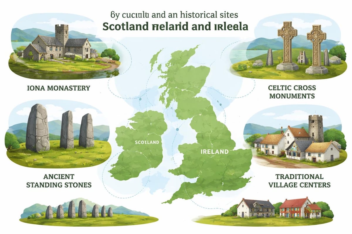 Scotland Ireland cultural landmarks