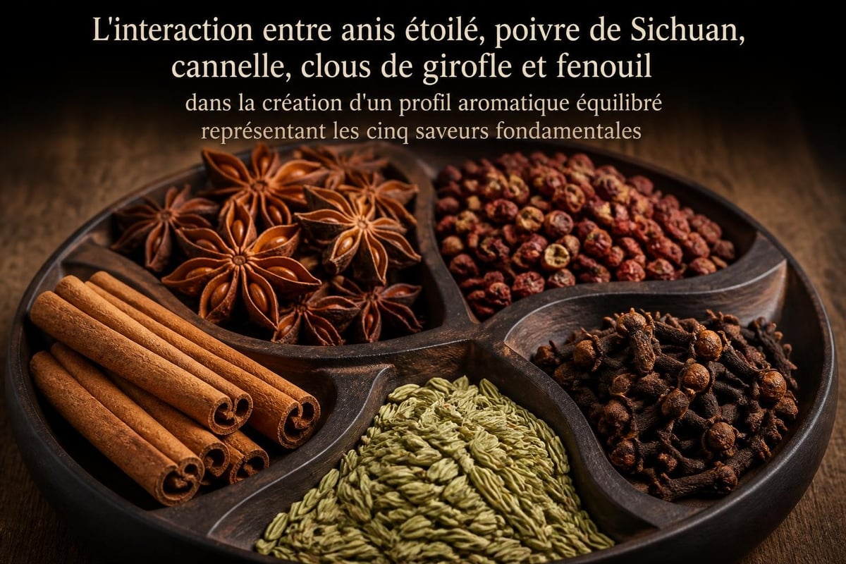 Équilibre des cinq épices fondamentales