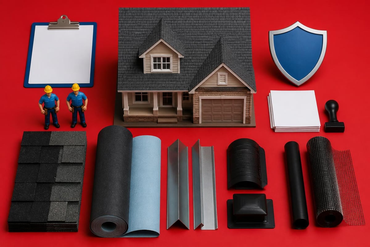 Components of a detailed roof quote