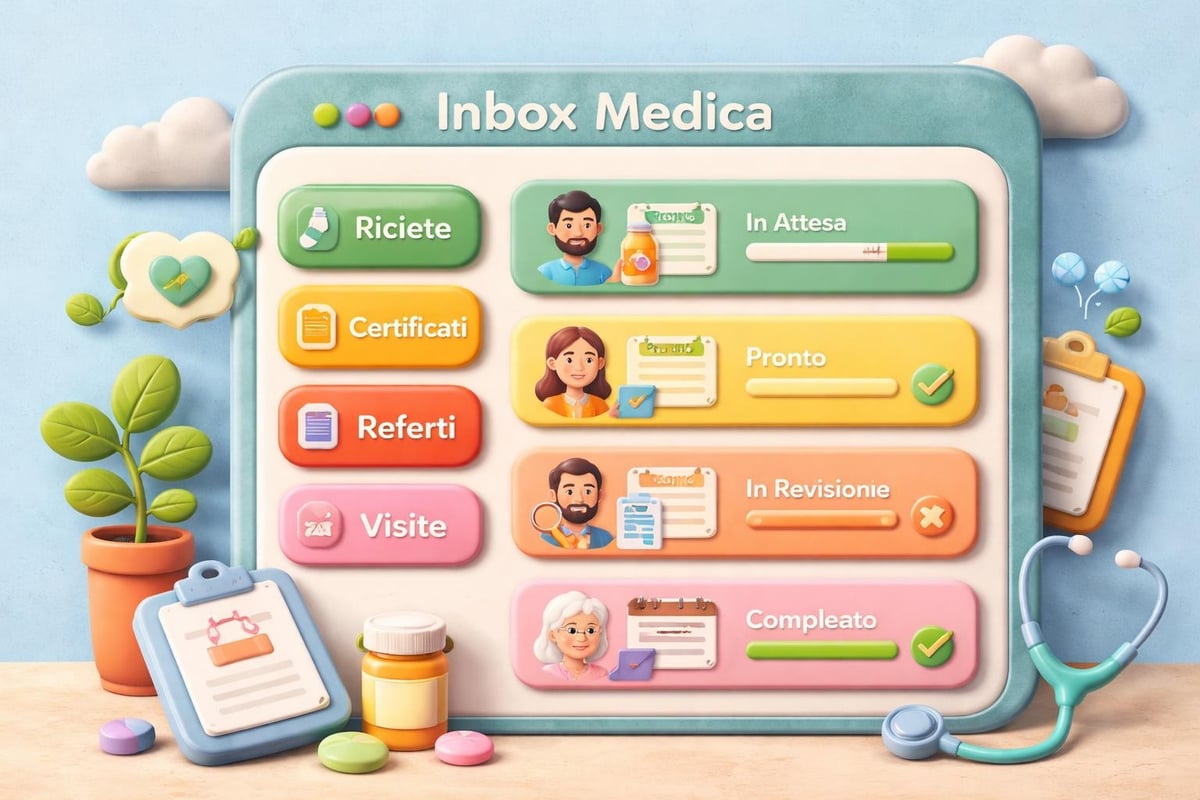 Inbox organizzata CuraMe Pro