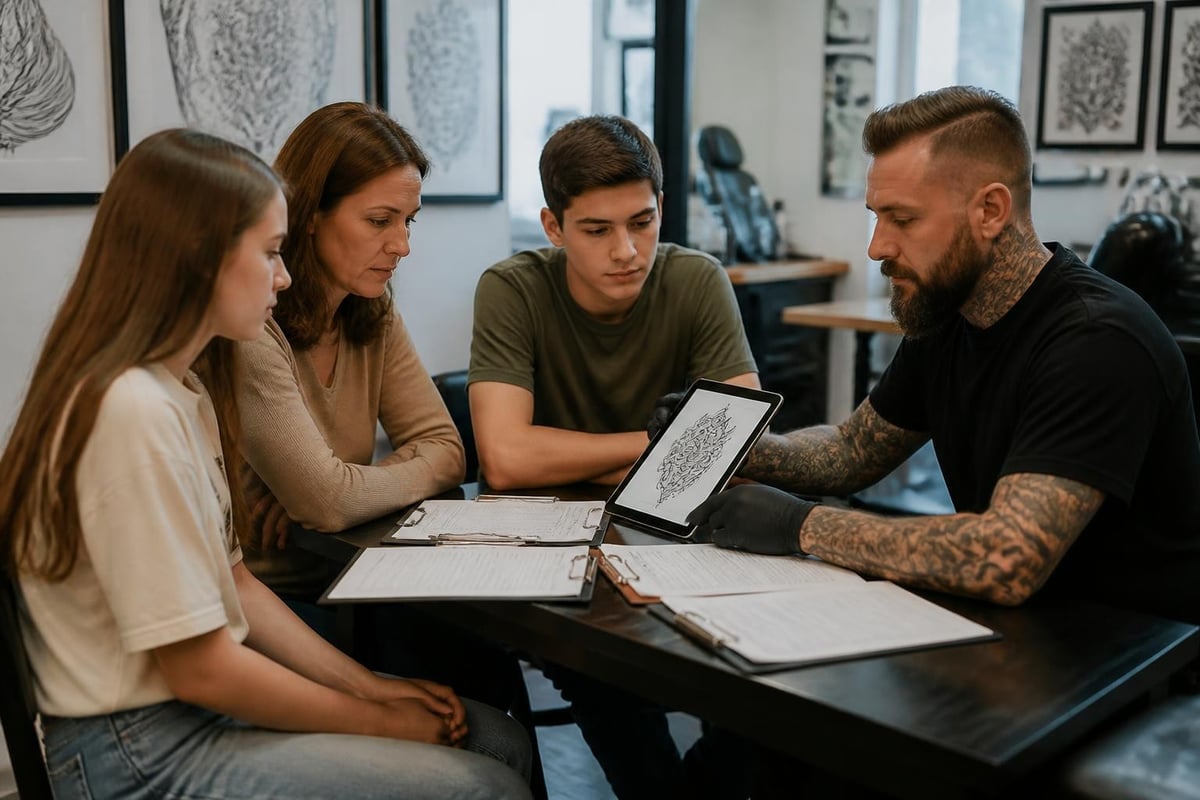 Consultation checklist for minor tattoo clients