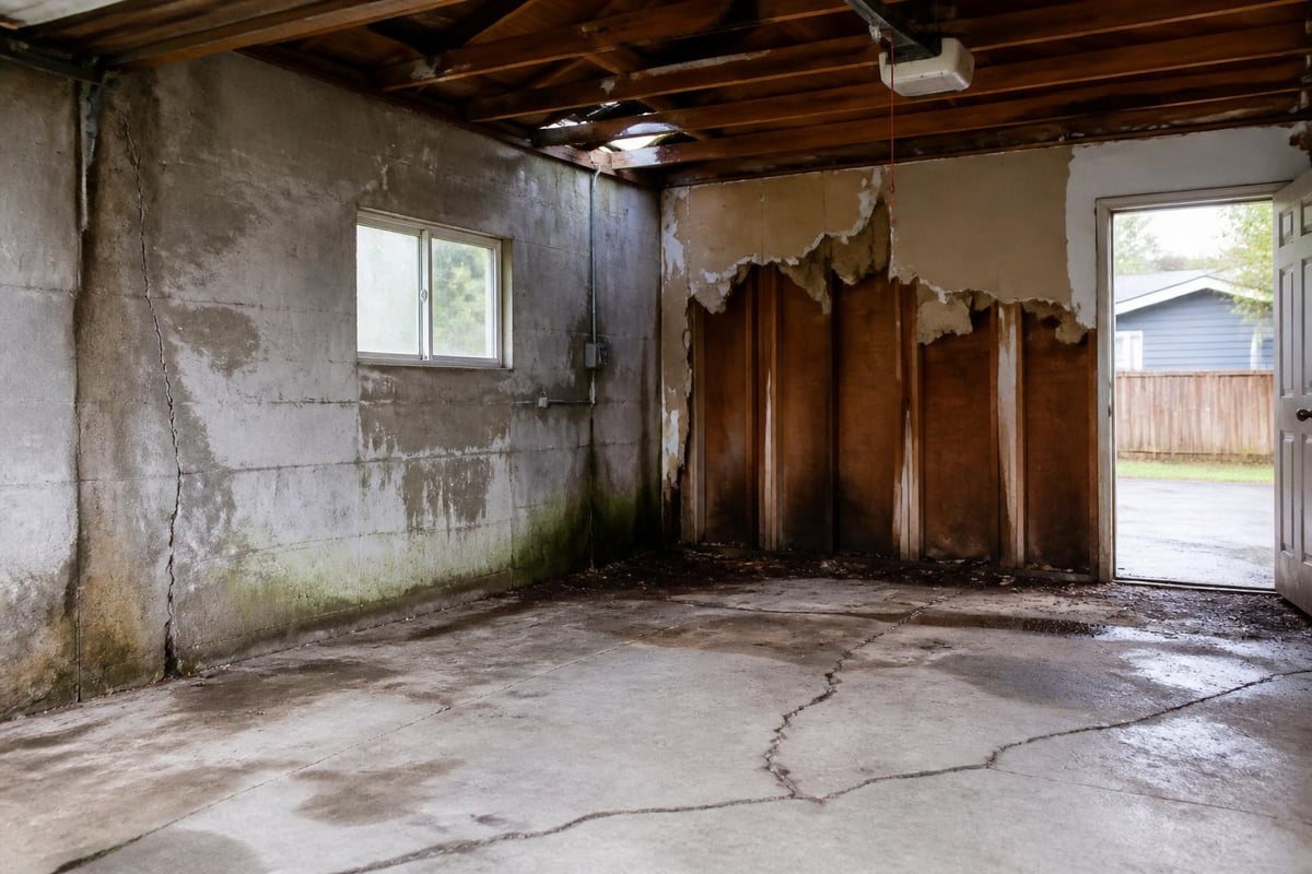 Warning signs indicating garage replacement