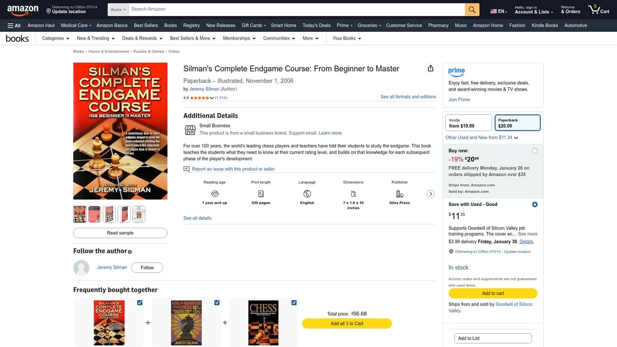 7 Essential Books On Chess PDF Every Player Should Read - Silman’s Complete Endgame Course by Jeremy Silman