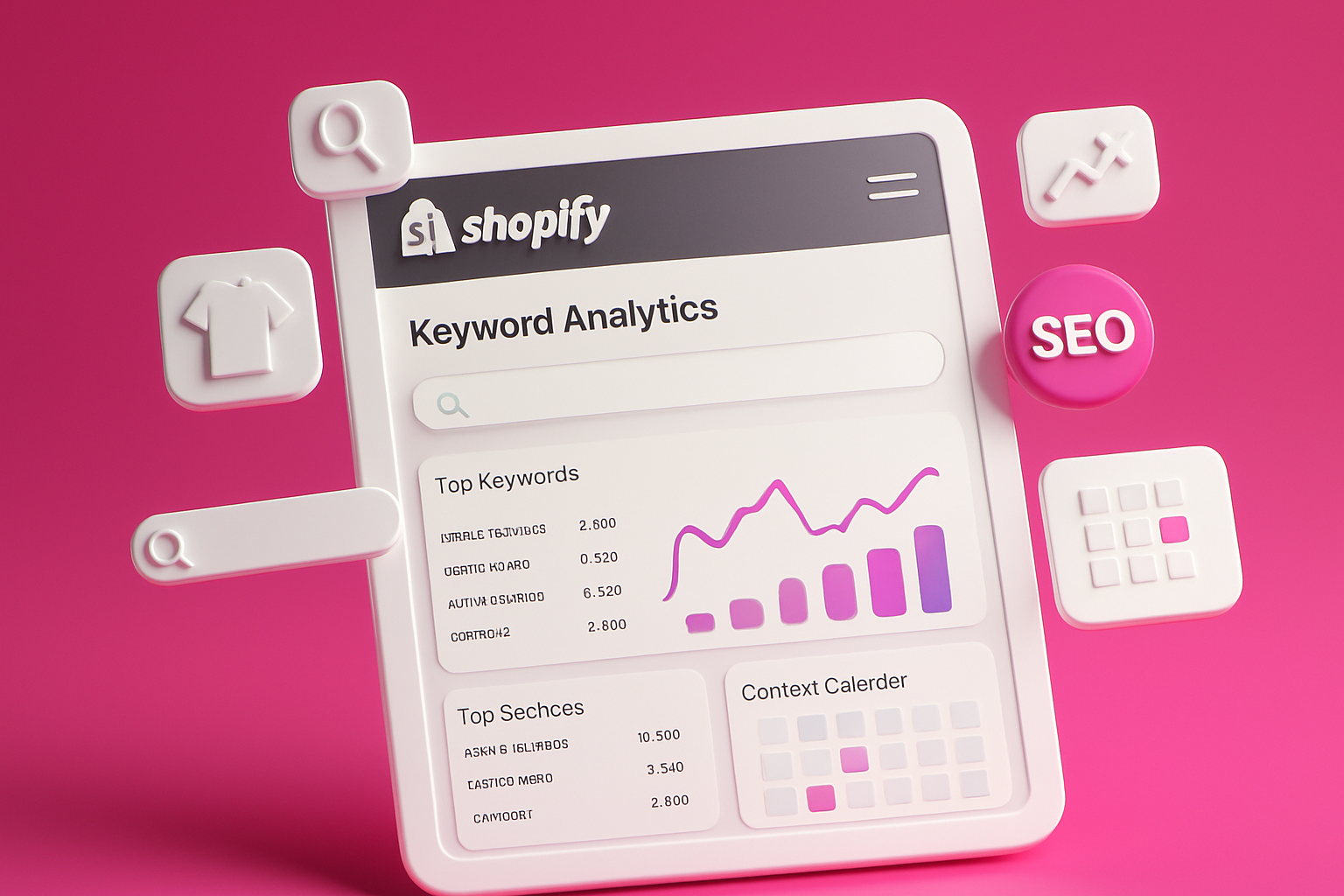 Sökordsanalys & innehållsstrategi för Shopify