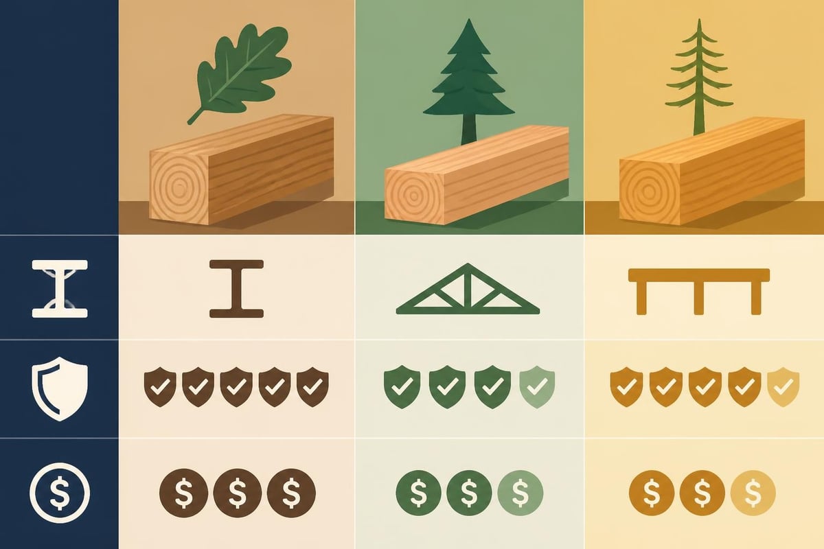 Timber species comparison