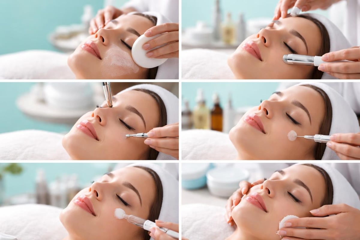 Multi-step facial treatment process