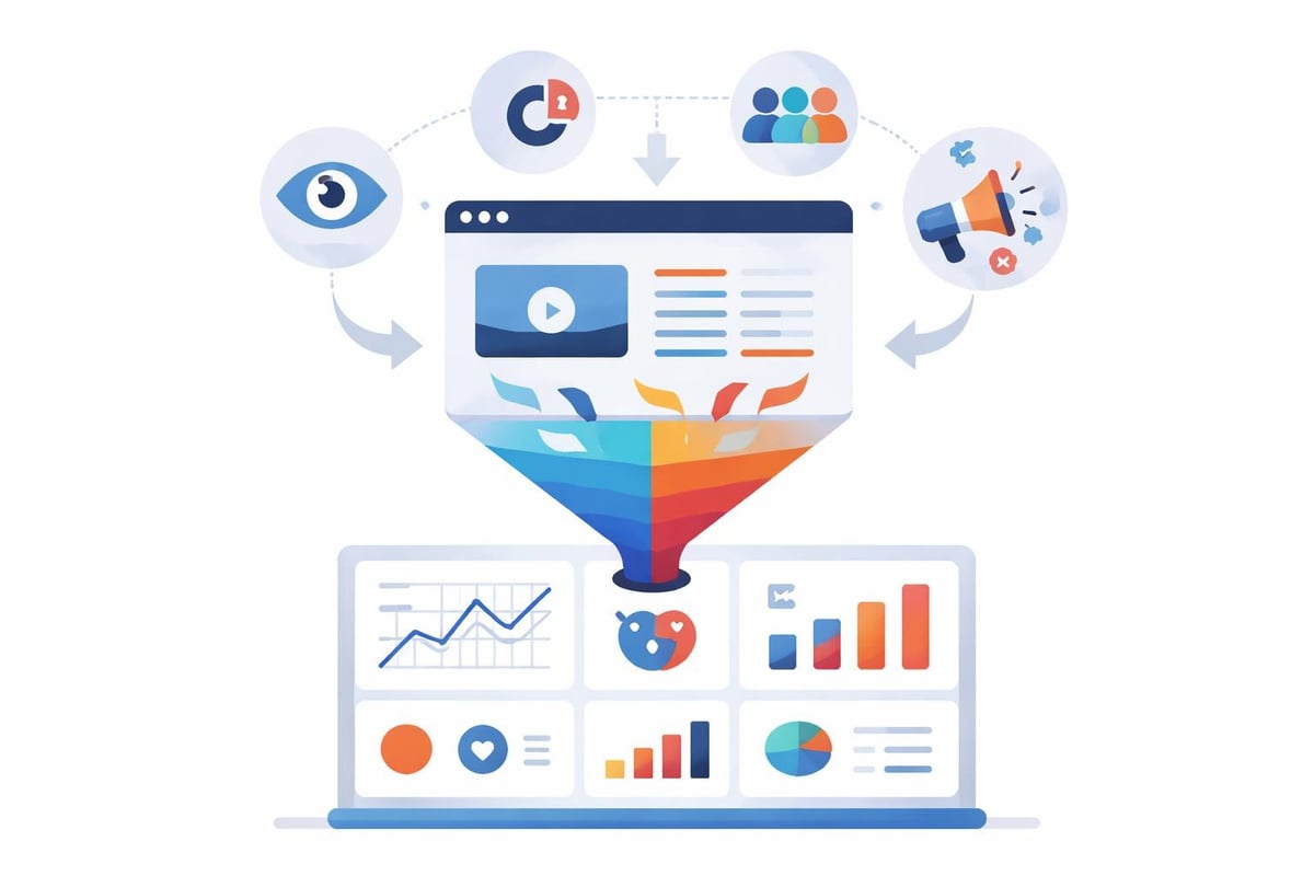 Dashboard mit Website-Tracking-Kennzahlen