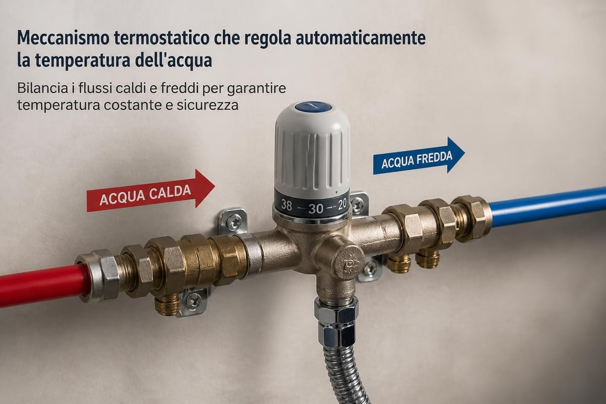Sistema di controllo termostatico colonna doccia