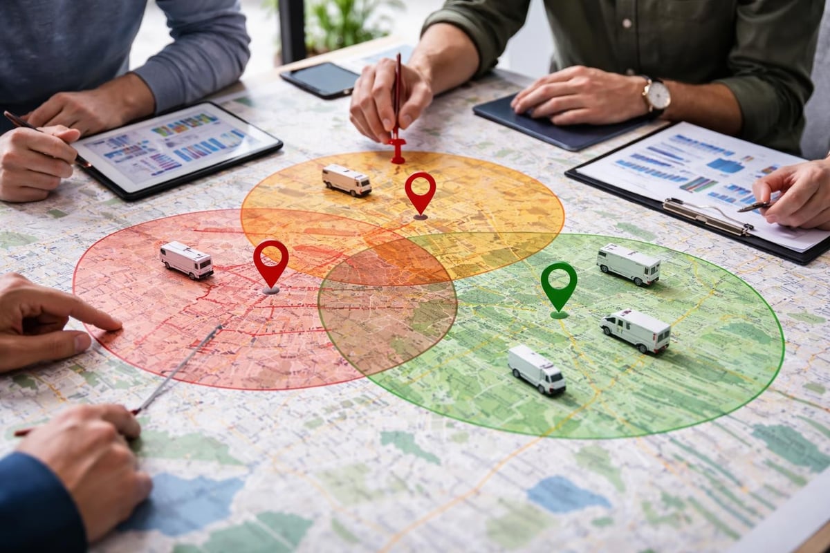 Delivery zone mapping
