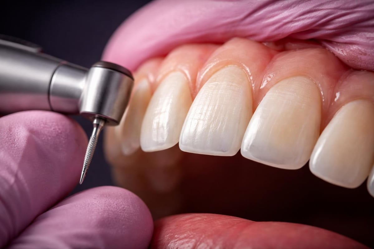 Tooth preparation process for veneers