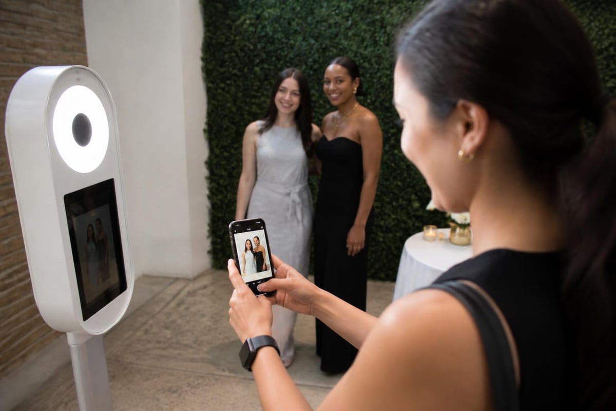 Corporate photo machine setup