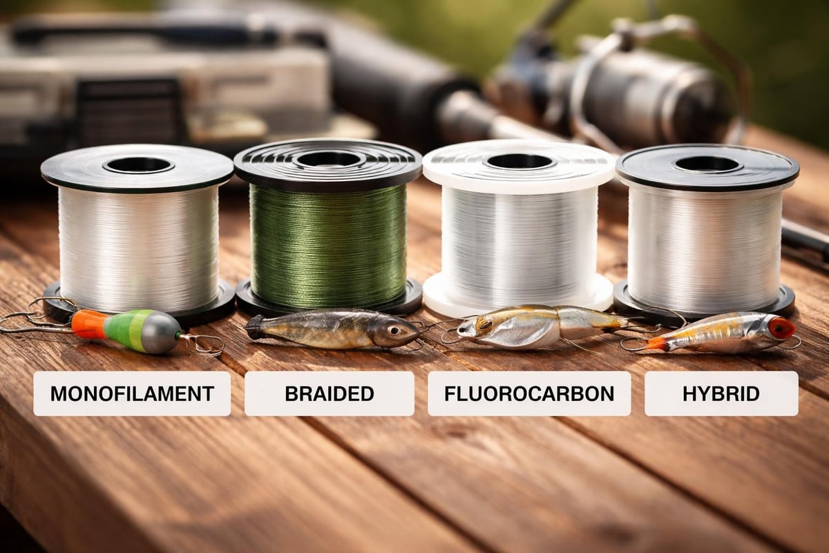 Fishing line types comparison