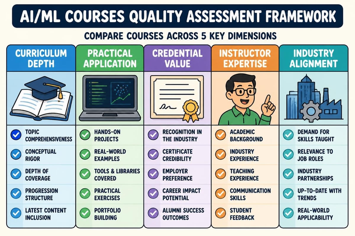 AI ML course evaluation framework