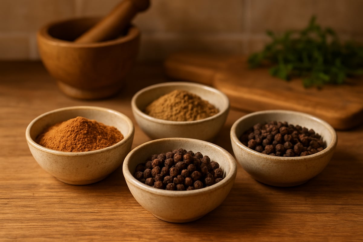 Composition et variantes du mélange 4 épices