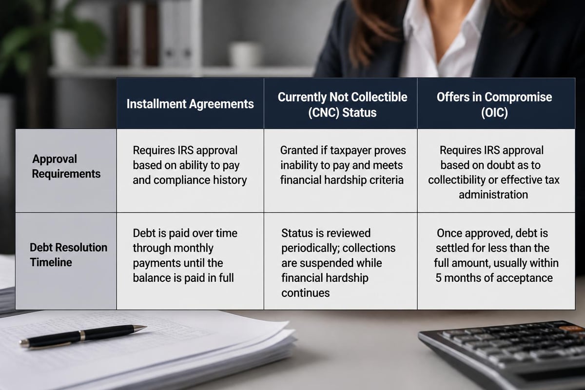 IRS collection alternatives