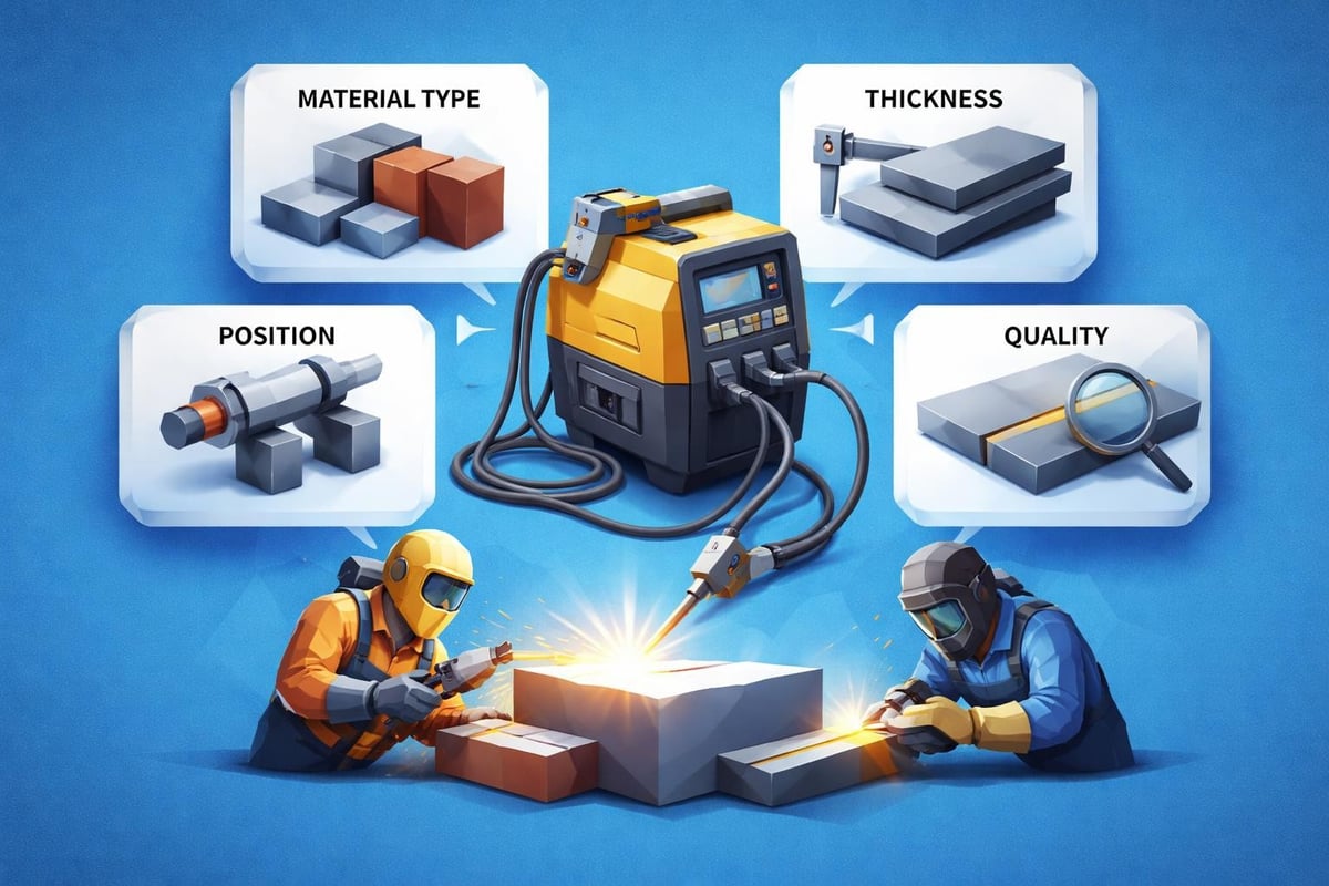 Welding process selection matrix