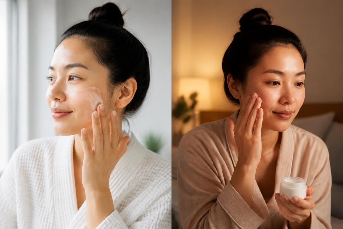 Daily skincare routine for dry skin
