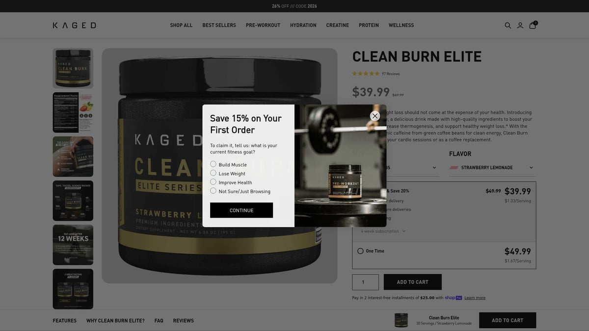 Top 7 Best Fat Burner For Men To Try In 2026 - Kaged Clean Burn
