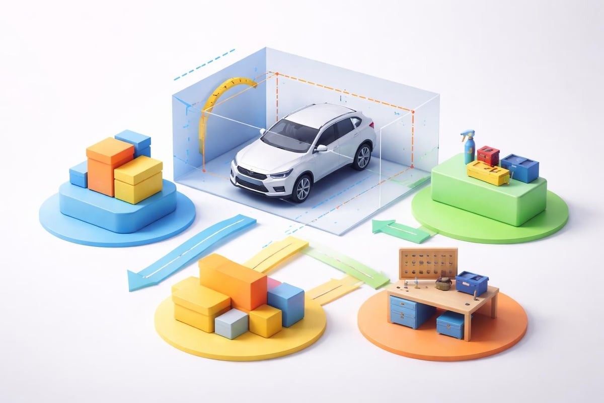 Garage space planning dimensions
