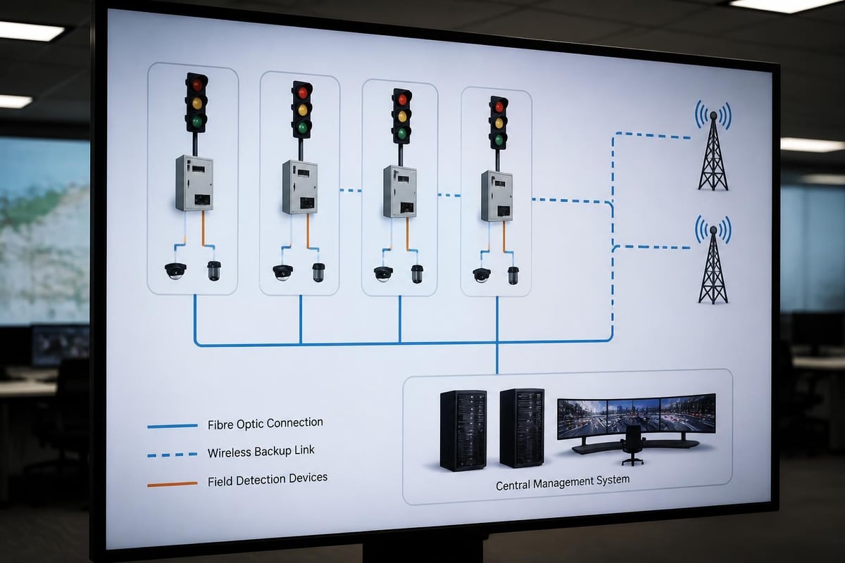 Traffic signal communications network