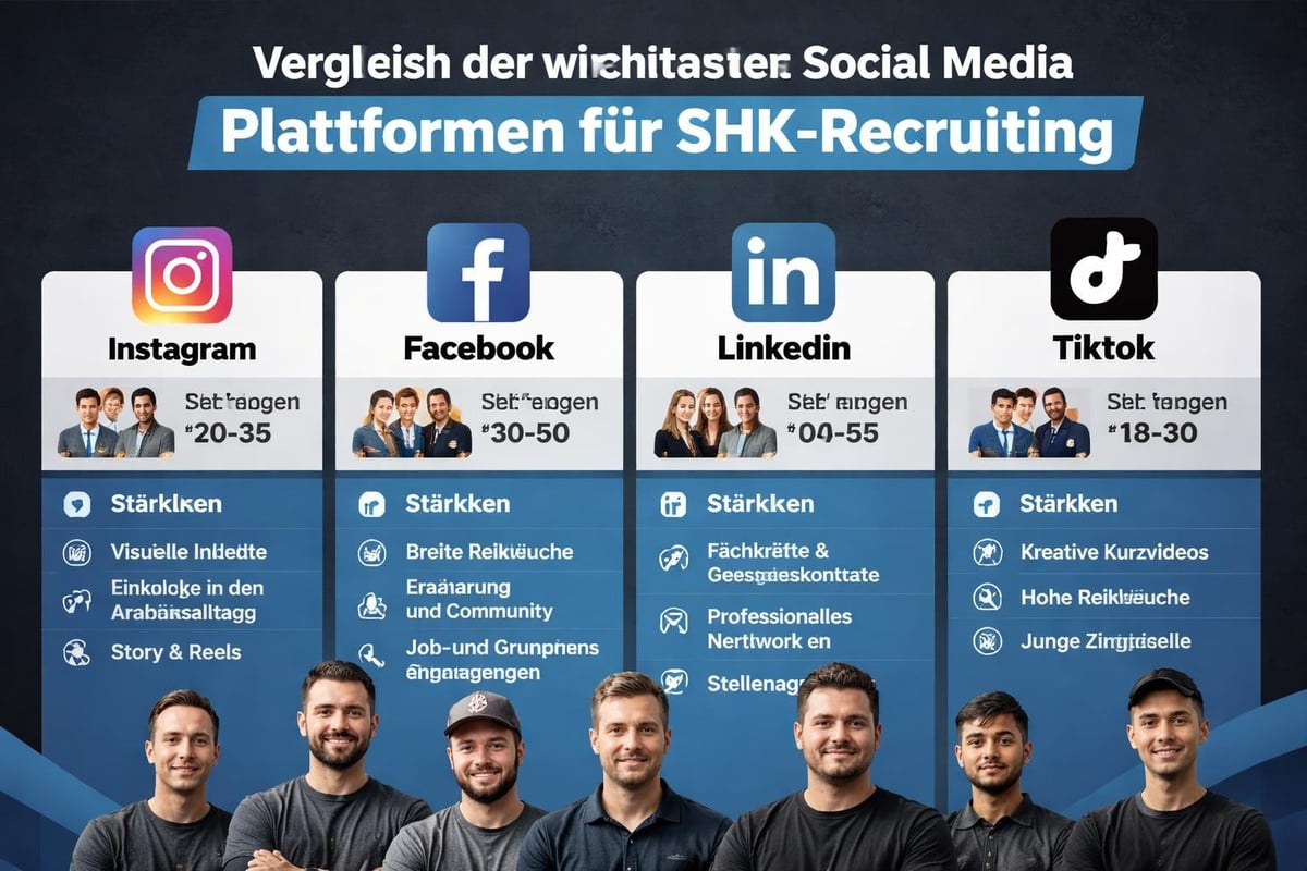Social Media Plattformen für SHK-Recruiting