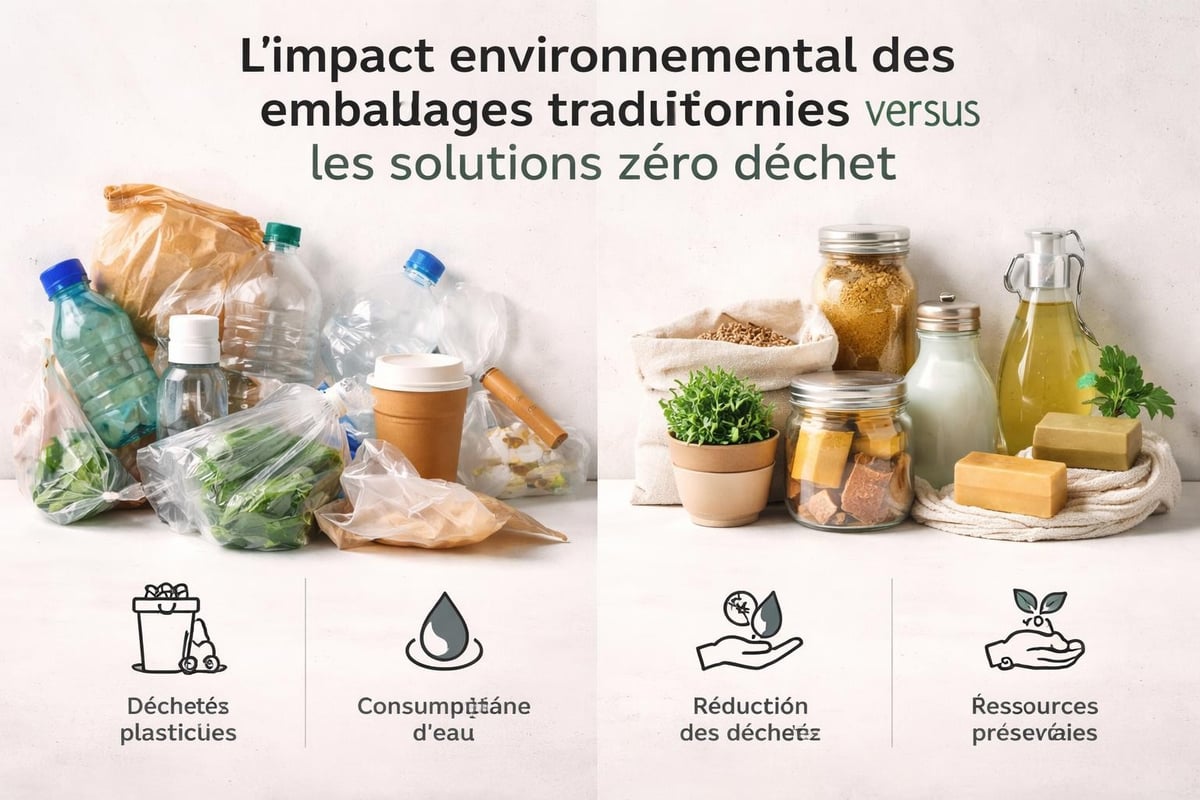 Comparaison impact environnemental emballages
