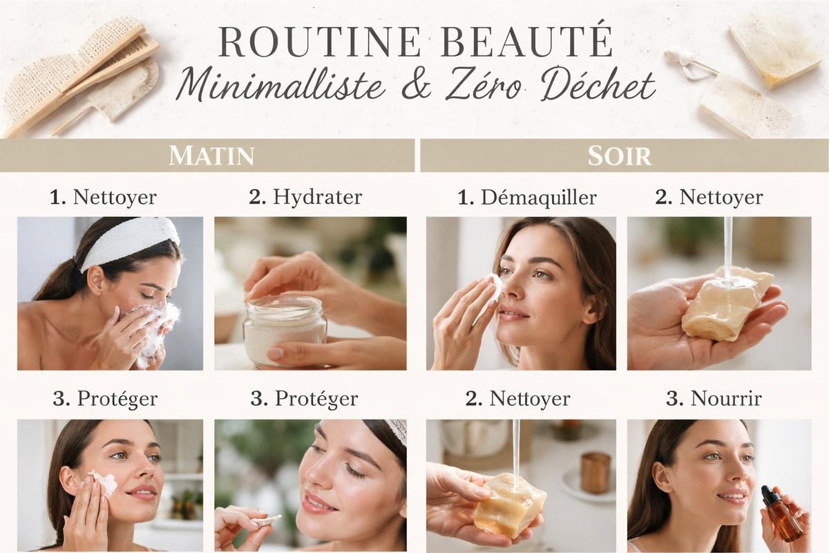 Routine minimaliste zéro déchet quotidienne
