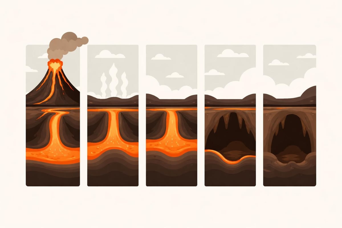 Lava tube formation process
