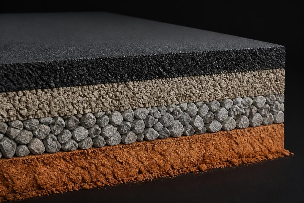 Foundation layers in road construction