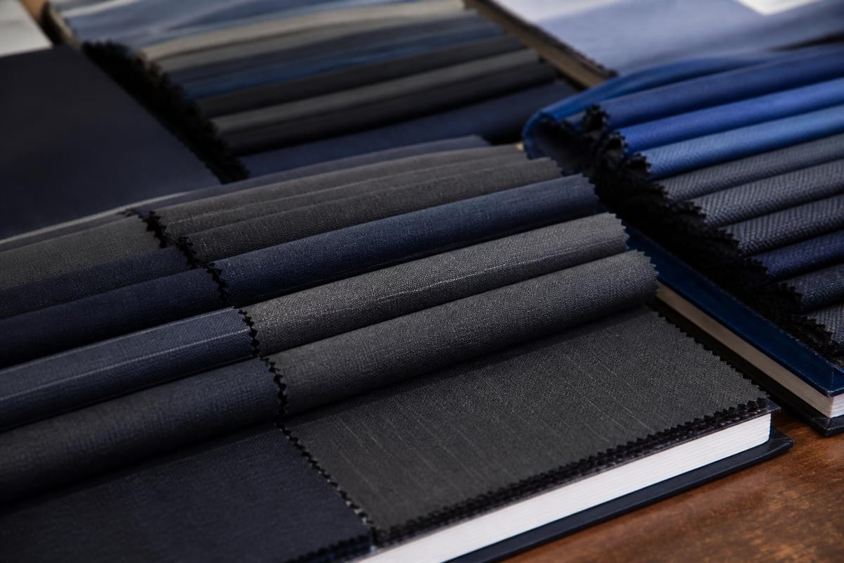 Fabric selection for custom suits