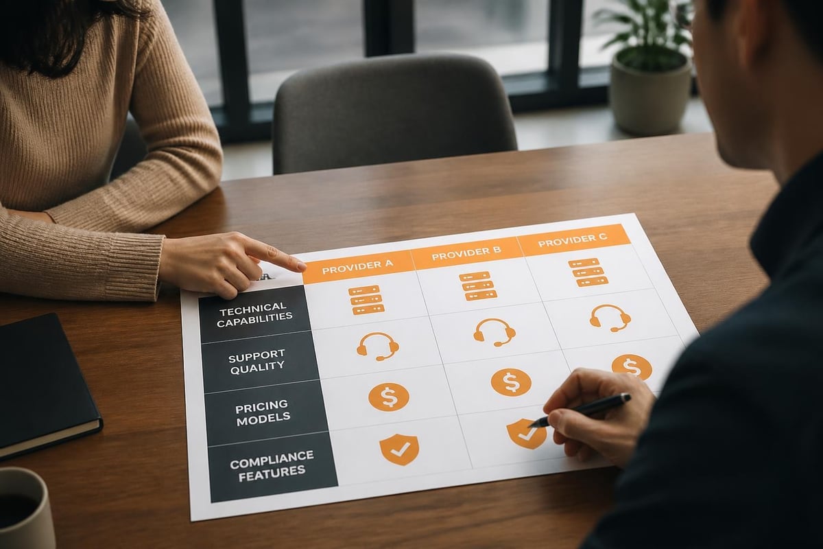 Provider evaluation criteria