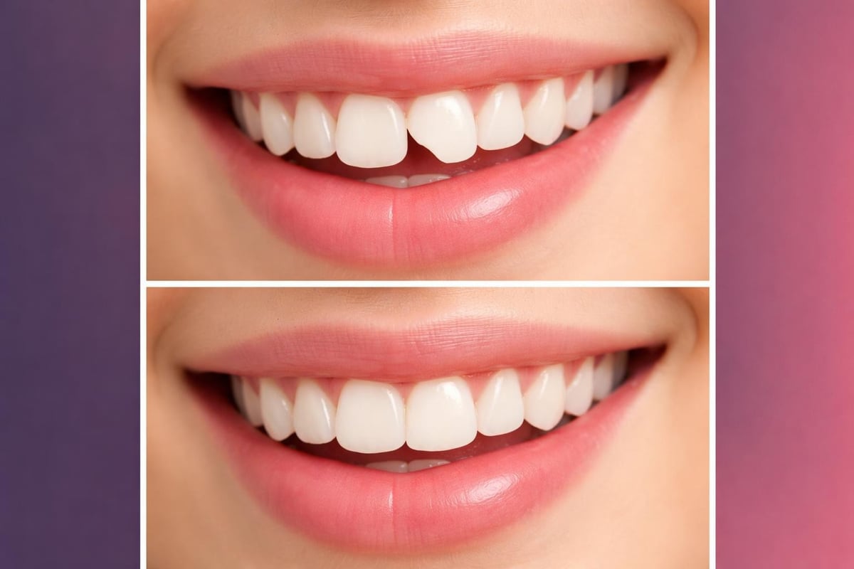 Before and after bonding results