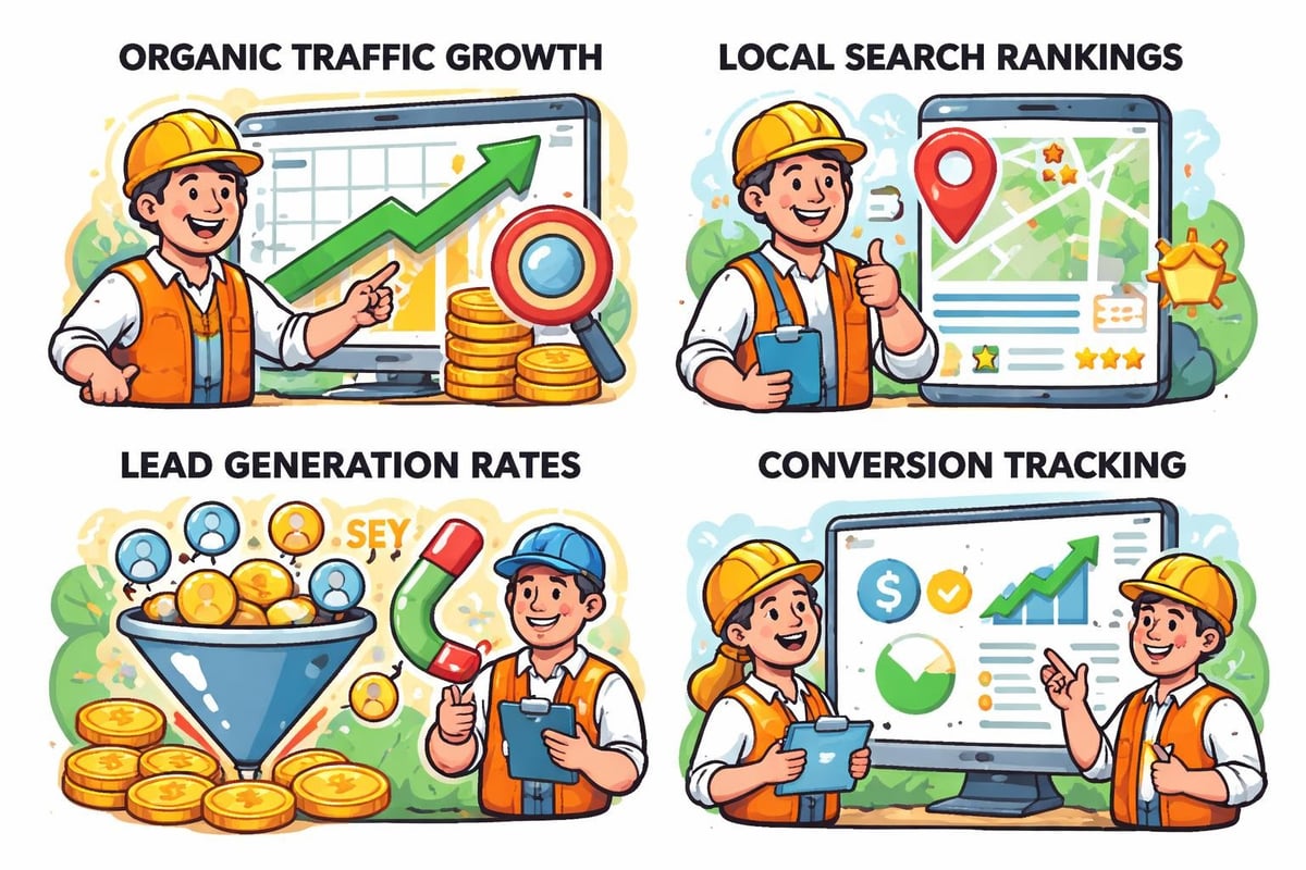 Contractor SEO performance metrics