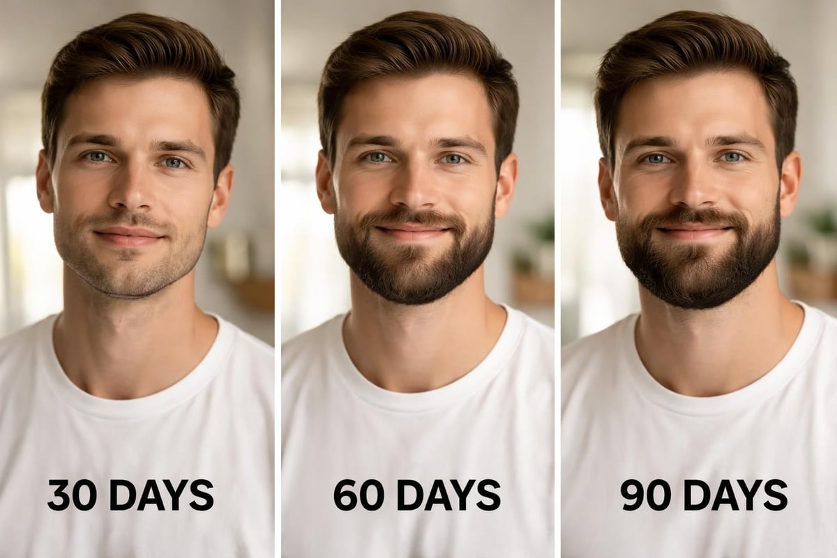 90-day beard transformation timeline