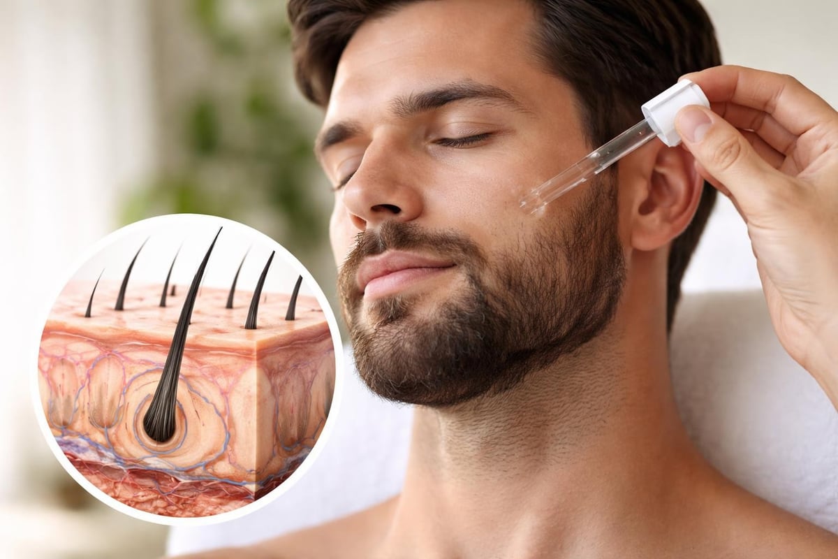 Skin health foundation for beard growth