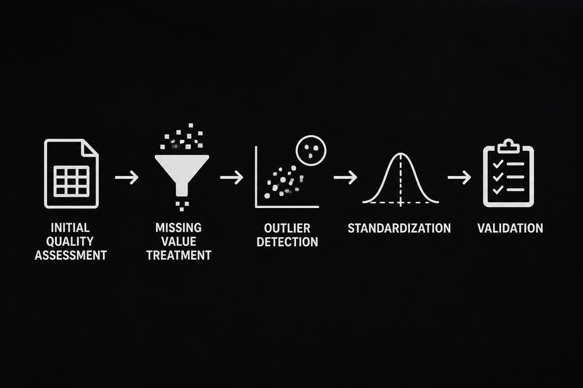 Data cleaning workflow stages