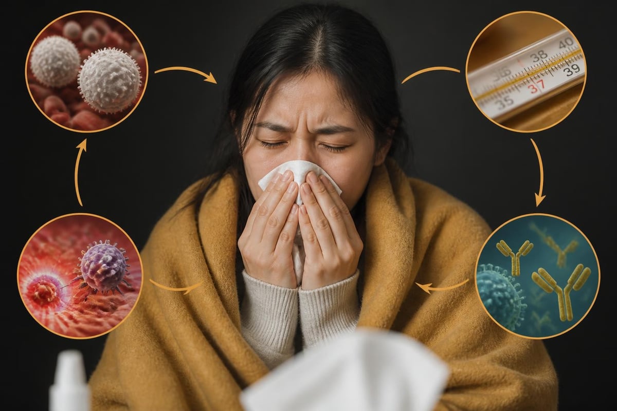 Immune system response to cold virus