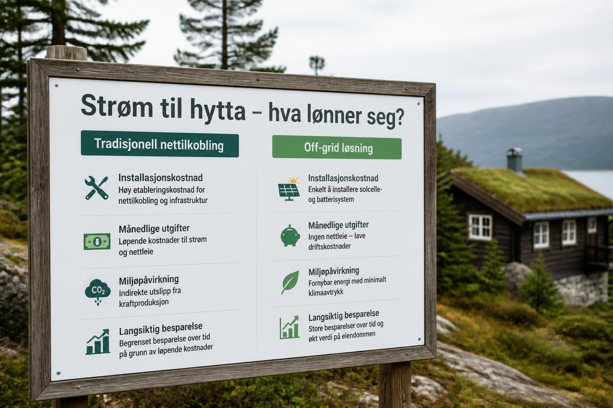 Økonomiske og miljømessige fordeler ved off-grid hytteliv