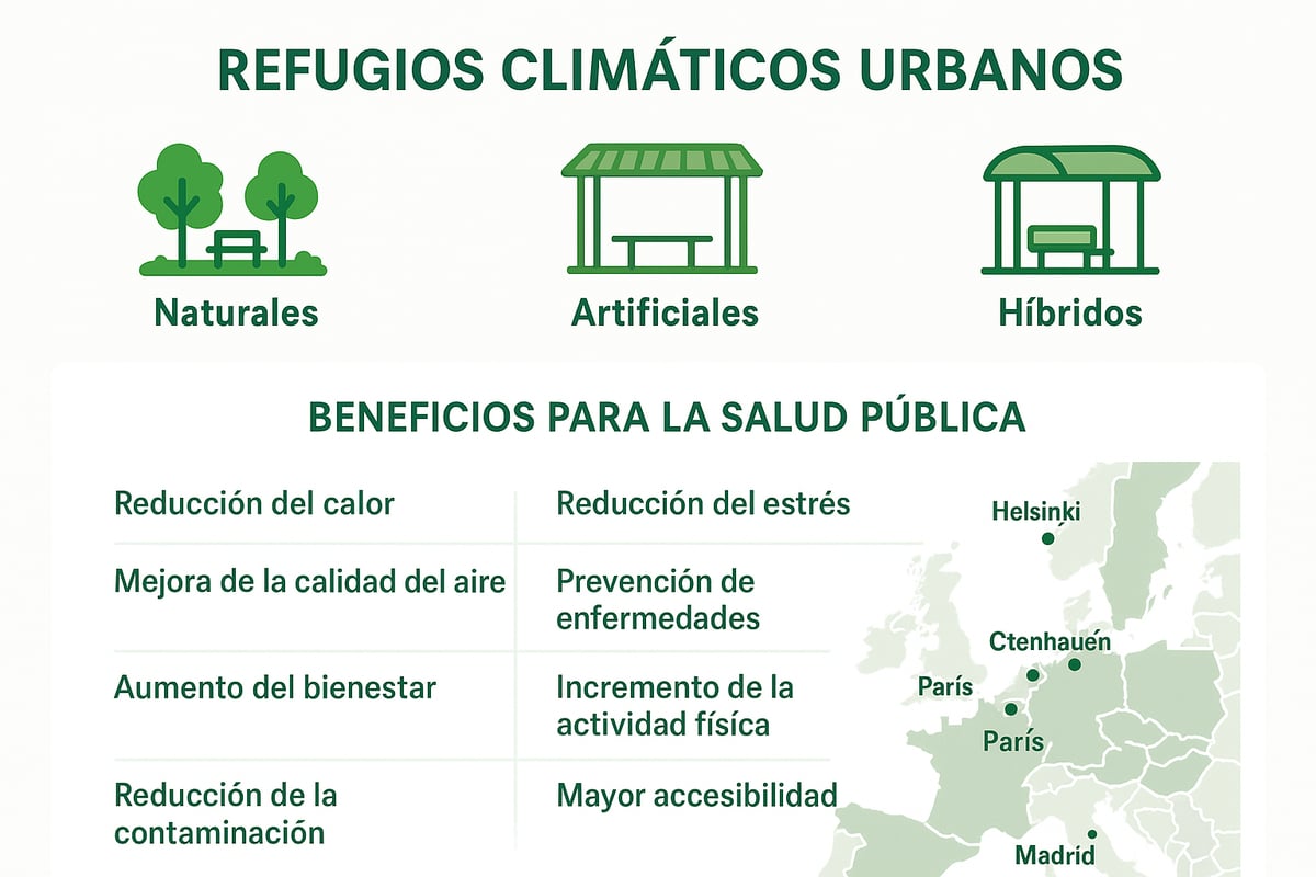 ¿Qué son los refugios climáticos en la infraestructura urbana?