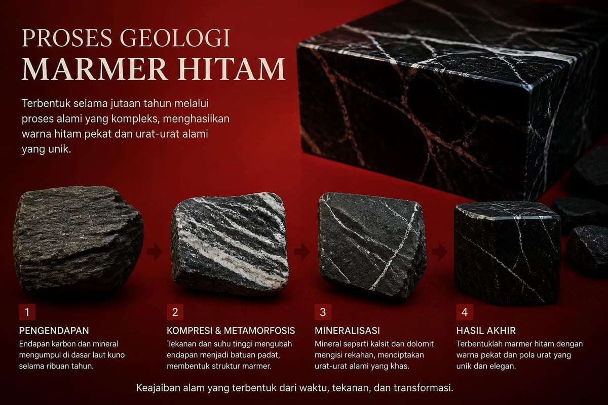 Karakteristik geologis marmer hitam