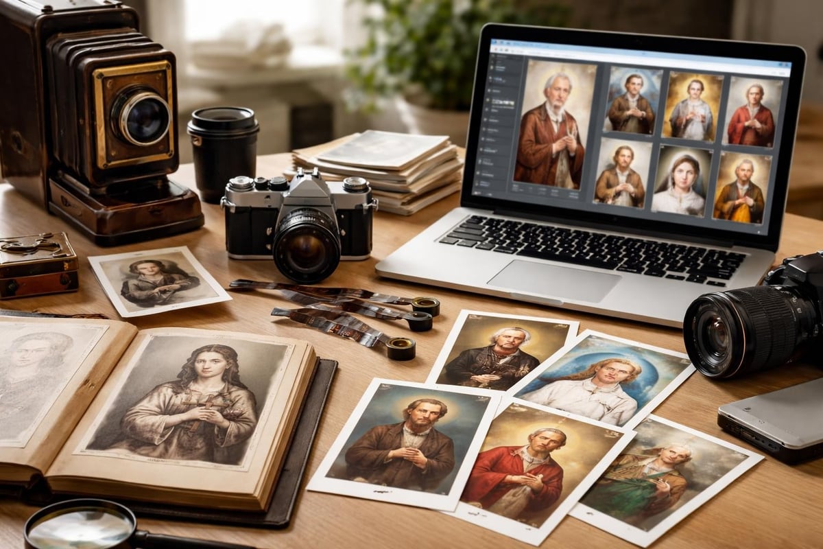 Timeline of saint photography development