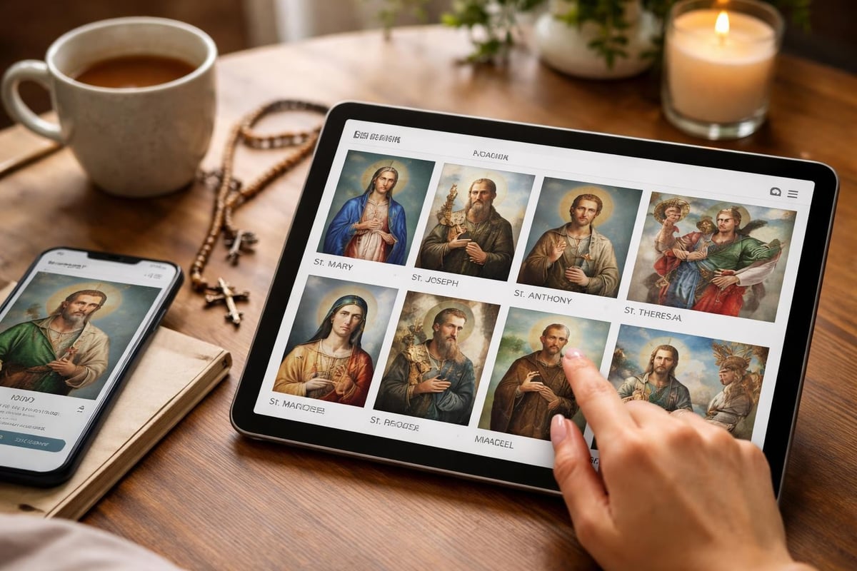 Digital saint photo organization