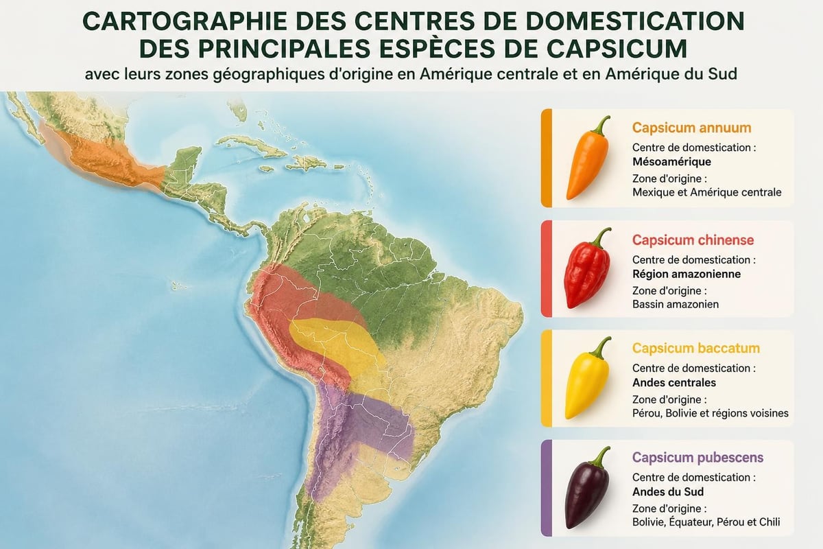 Centres de domestication des piments