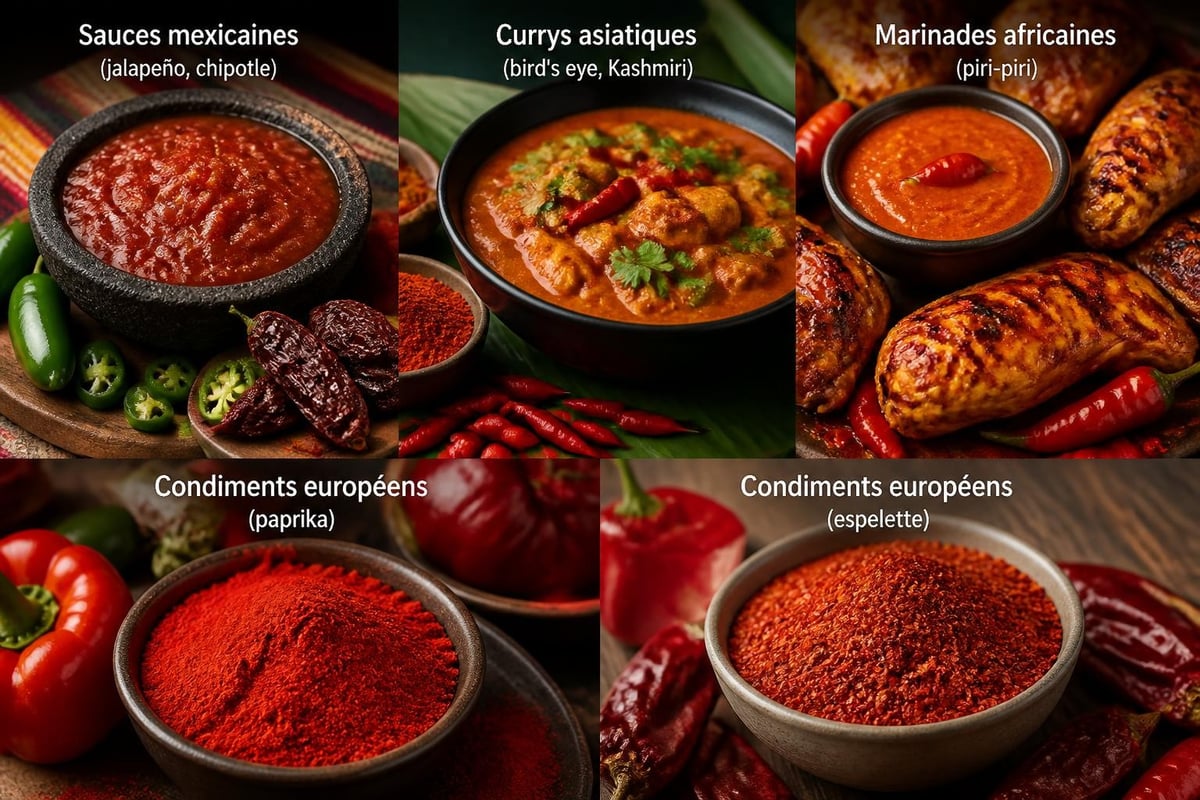Applications culinaires des piments
